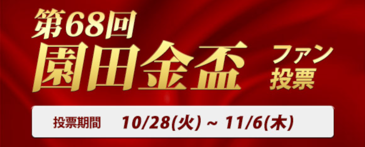 第68回園田金杯ファン投票